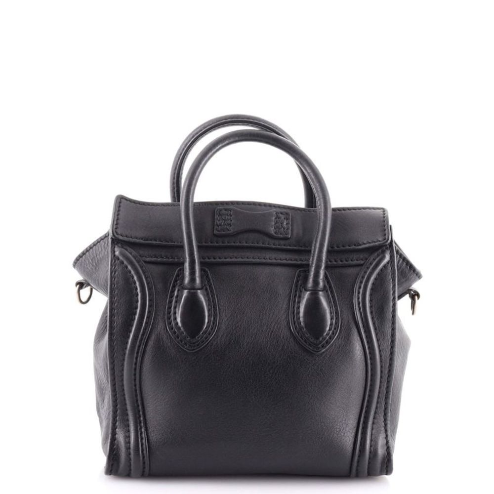 Celine Luggage Bag Smooth Leather Nano Black - Picture 3 of 8
